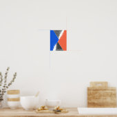Fette dreieckige Komposition mit Farbspritzern Poster (Küche)
