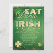Fette Einladung zum St. Patrick's Day (Vorderseite)