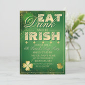Fette Einladung zum St. Patrick's Day (Stehend Vorderseite)