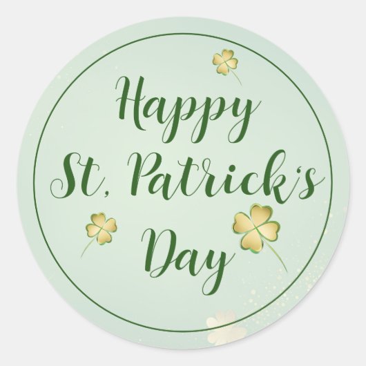 Fette Einladung zum St. Patrick's Day Runder Aufkleber (Vorderseite)