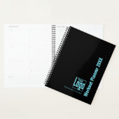 Fette Electric-Blue-Schwarz-Logo-Motto-Workout Planer (Anzeige)