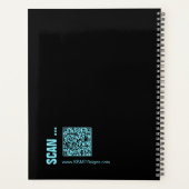 Fette Electric-Blue-Schwarz-Logo-Motto-Workout Planer (Rückseite)