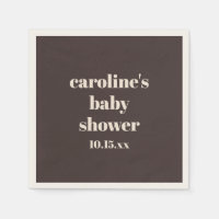 Fette erdige braune moderne lustige Baby-Party