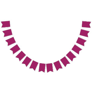 Fette Farbblock-Hochzeits-Einladung – Magenta Wimpelkette