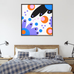Fette Farben Moderne Flora Leinwanddruck