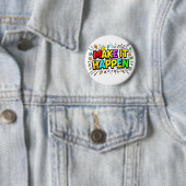 Fette farbenfrohe Motivationszitat Button (Beispiel)