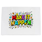 Fette farbenfrohe Motivationszitat Große Geschenktüte (Vorderseite)