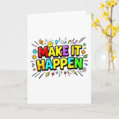 Fette farbenfrohe Motivationszitat Karte (Gelbe Blume)