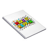 Fette farbenfrohe Motivationszitat Notizblock (Rechte Seite)