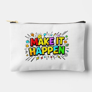 Fette farbenfrohe Motivationszitat Zubehörtasche