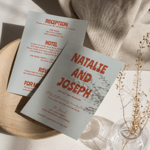 Fette farbenfrohe Retro-Spaß-Hochzeit in einem Einladung