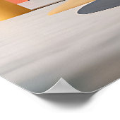 Fette Farbige Geometrische Abstraktion  Poster (Ecke)