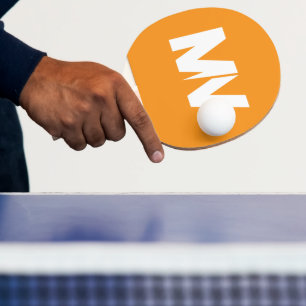 Fette Farbige Orange Grüne Sommer Familien Namen A Tischtennis Schläger