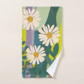Fette Gänseblümchen-Blüte mit farbenfrohen Farbblö Badhandtuch Set (Handtuch)