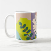 Fette Gänseblümchen-Blüte mit farbenfrohen Farbblö Kaffeetasse (Links)