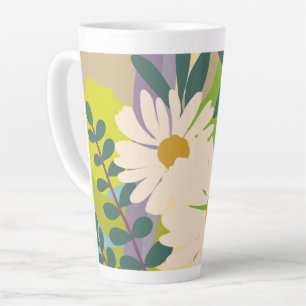 Fette Gänseblümchen-Blüte mit farbenfrohen Farbblö Milchtasse