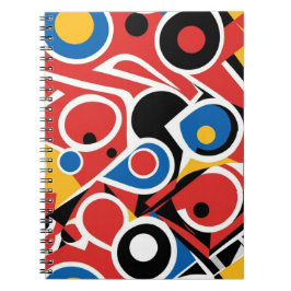 Fette geometrische abstrakte Pop-Art-Muster Notizblock