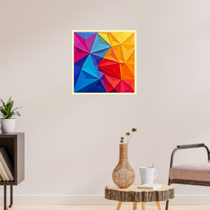 Fette geometrische Prismen-Abstrakte Kunst Poster