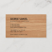 Fette geprägte Konstruktion Geschäfts QR Code Holz Visitenkarte (Rückseite)
