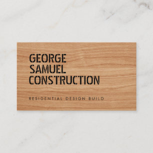 Fette geprägte Konstruktion Geschäfts QR Code Holz Visitenkarte