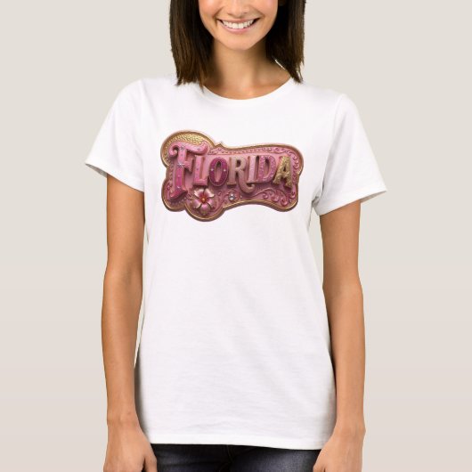 Fette Gold FLORIDA Statement T-Shirt (Vorderseite)