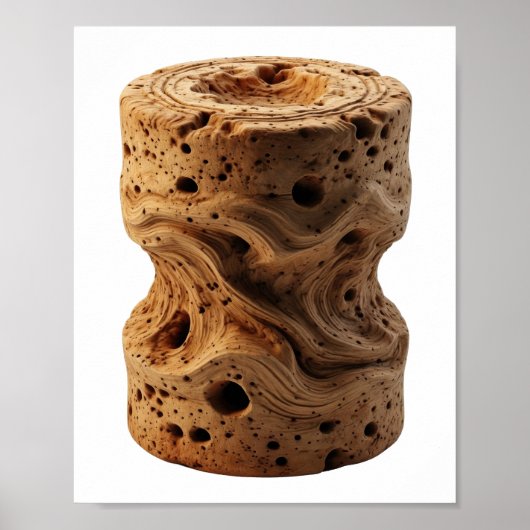Fette graue ABSTRACT ART Statement Design Poster (Vorne)