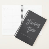 Fette graue Schrift-Typografie personalisiert Planer (Anzeige)