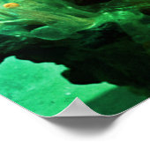Fette grüne transparente Pilze an einer Wand Poster (Ecke)