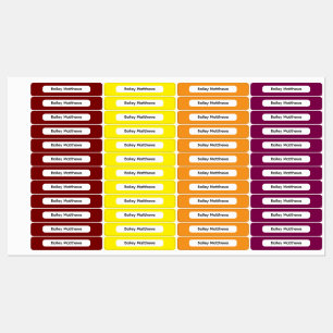 Fette Herbstpalette Kinder individuelle Organisati Etiketten