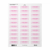 Fette Hot-Pink-Typografie-Rücksendeadresse (Vorne)