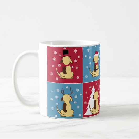 Fette HundeweihnachtsTasse Kaffeetasse (Links)