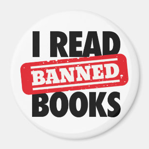 Fette “Ich lese verbotene Bücher” Buchliebhaberei Magnet