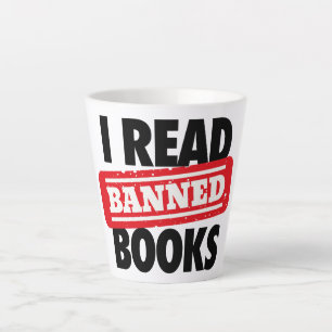 Fette “Ich lese verbotene Bücher” Buchliebhaberei  Milchtasse