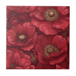 Fette japanische Anemonen-Fliesen für gepolsterte  Fliese