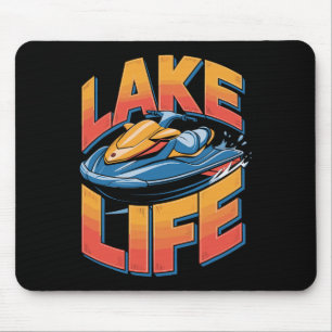Fette Jet-Skiing-See-Leben-Wassersport-Kunst Mousepad