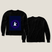 Fette "K"-Glow-Logo-Girls' Long Sleeve T - Shirt (Design Vorder- & Rückseite)