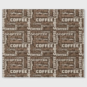 Fette Kaffee-Buchstaben Geschenkpapier (Flach)