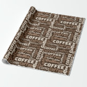 Fette Kaffee-Buchstaben Geschenkpapier (Ungerollt)