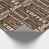 Fette Kaffee-Buchstaben Geschenkpapier (Ecke)