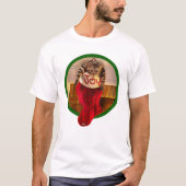 Fette Katze im WeihnachtsStrumpf T-Shirt (Vorderseite)