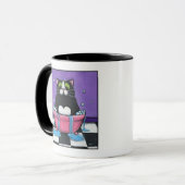 Fette Katze nimmt ein Bad - Katzen-Tasse Tasse (Vorderseite Links)