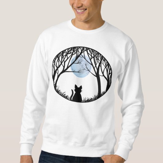 Fette Katzen-Sweatshirt-Halloween-Katzen-Shirts Sweatshirt (Vorderseite)