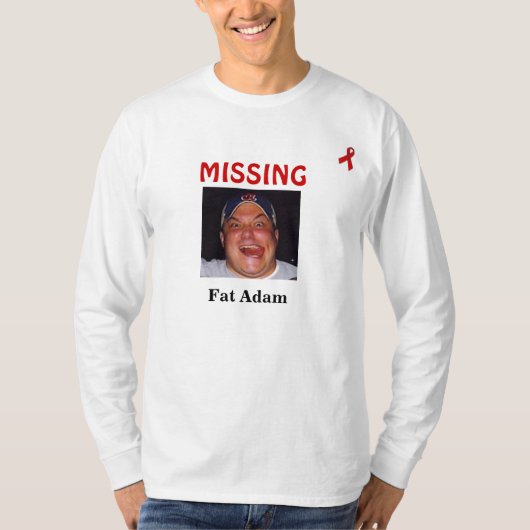 Fette lange Hülse des Adams der Männer T-Shirt (Vorderseite)