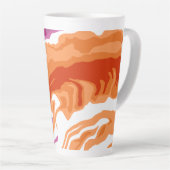 Fette Lesben-Stolz Poured Paint Latte Tasse (Rechte Ecke)