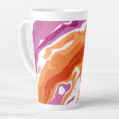 Fette Lesben-Stolz Poured Paint Latte Tasse (Linke Ecke)