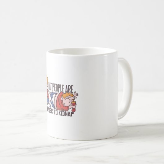 Fette Leute lustig Kaffeetasse (VorderseiteRechts)