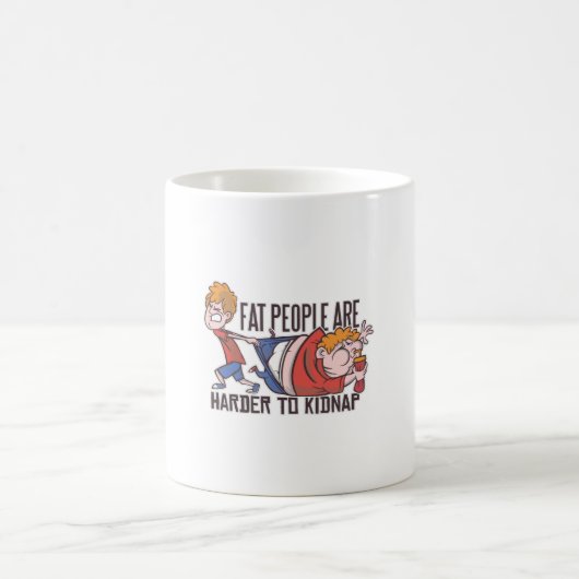 Fette Leute lustig Kaffeetasse (Mittel)