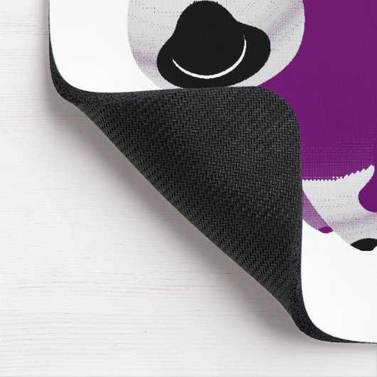 Fette lila Kuh-Schwarz-Nase Mousepad (Ecke)