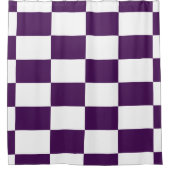 Fette Lila und weiße eckige Rechtecke Duschvorhang (Vorderseite)