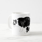 Fette Linien, stille Reflexion Kaffeetasse (Vorderseite Links)